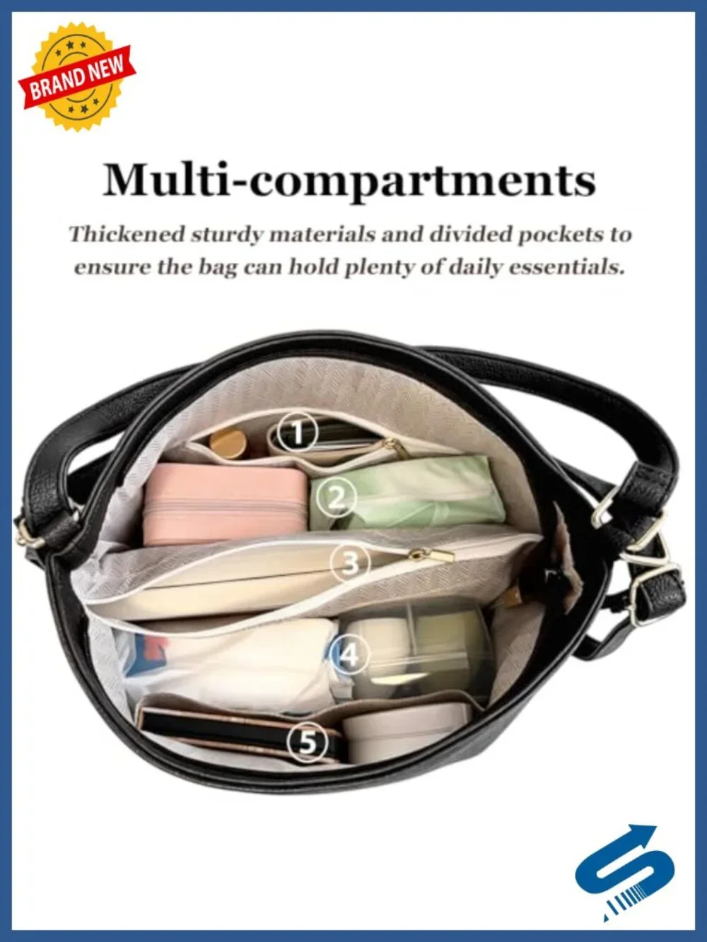 4-in-1 Convertible Backpack Purse for Women, PU Leather, Adjustable Strap